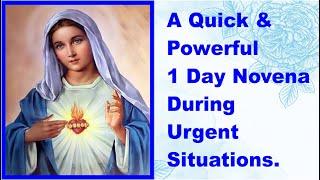 QUICK AND POWERFUL NOVENA ON URGENT SITUATIONS - One Day Novena