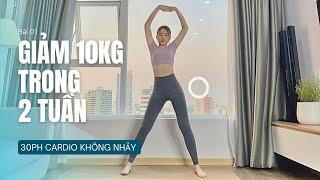  [LIVE] GIẢM 10KG TRONG 2 TUẦN - Bài 01 (kèm MENU) cardio không nhảy đốt mỡ kinh điển