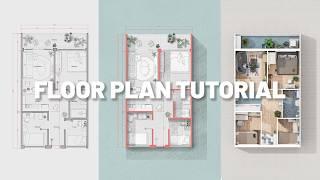 How to create a floor plan in 3 different styles!