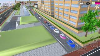 make a line with cars || sakura school simulator || Mr Akash gaming|| #sakuraschoolsimulator