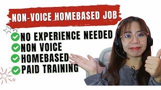 NON VOICE Homebased Job for Beginners and Fresh Graduates