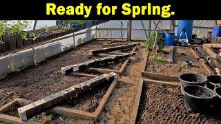 Ready For Spring | Main Tunnel Ready | Beds Prepared | Green Side Up