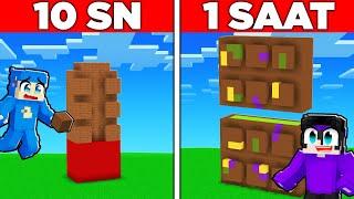 10 SANİYEDE YAPILAN VS 1 SAATTE YAPILAN DUBAİ ÇİKOLATASI!  - Minecraft