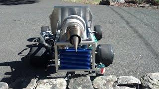Test run of the G2 powered jet kart