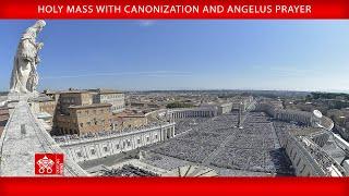 October 20, 2024, Holy Mass with Canonization and Angelus Prayer - Pope Francis