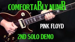 how to play "Comfortably Numb" second guitar solo by Pink Floyd | lesson tutorial | DEMO