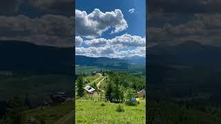 My beautiful Ukraine  View of the mountains Hoverla and Pip Ivan in the Ukrainian Carpathians.