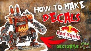 How to make your own waterslide decals at home for Warhammer! So easy an Ork can do it!