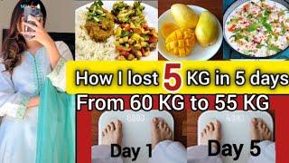 How I lost 5 kg in 5 days| Diet Vlog | My Weight Loss Journey |75 kg to 55kg |Weight Loss Challenge