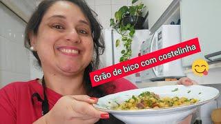 GRÃO DE BICO COM BACON E COSTELINHA , ROTINA PÓS ALMOÇO, LIMPEI FOGÃO  #docelardamile #rotina #sopa