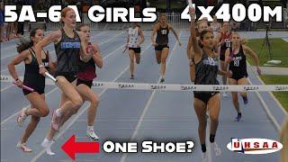 UHSAA 4x400m | Jane Hedengren Loses Shoe | Lily Alder Anchors
