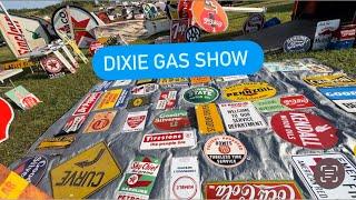 Shopping at the Dixie Gas Sign Show 2023 / Antique Signs Vintage Oil Cans / Flea Market Vlog