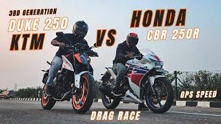 2024 Ktm Duke 250 Vs Honda CBR 250R Drag Race | Race till Their Potential