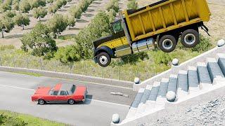 Mobil vs Stairs #9 - BeamNG Drive