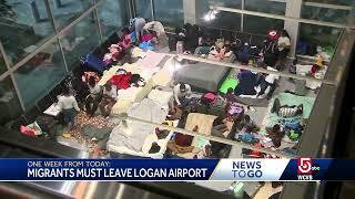 Migrant families at Logan have 1 week to leave airport