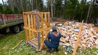 Cutting and splitting firewood - My Homestead Ep.6