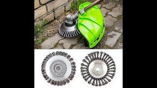 Steel Wire Wheel Garden Weed Brush Lawn Mower Grass Eater Trimmer Brush Cutter Tools Garden Grass