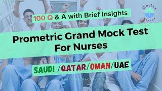 Prometric Questions & Answers for Nurses | Prometric Saudi, DHA, QATAR, OMAN and Kuwait Mock Test