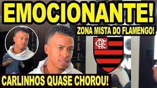 EMOCIONANTE! CARLINHOS RELEMBRA MOMENTO DIFÍCIL E QUASE CHORA EM ZONA MISTA DO FLAMENGO!