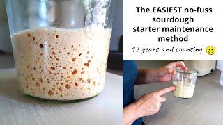 The EASIEST sourdough starter maintenance method