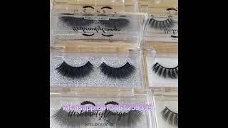 3D mink lashes wholesale custom glitter packing box manufacturer 15mm 18mm 20mm 25mm length