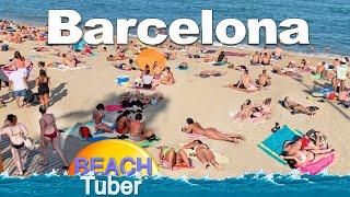 4K VIDEO BEACH WALK [ Barcelona ] SPAIN SLOW TV Travel vlog