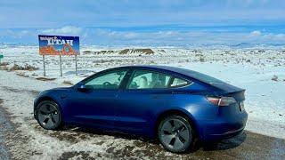 Tesla Model 3 LFP 4,000 Mile Cross Country Road Trip! Chicago to Las Vegas Episode 1