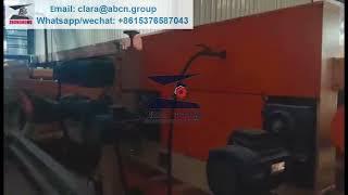 Machine for making fiber cement slabs for decorating houses and external walls