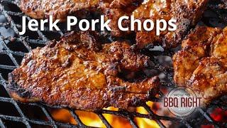 Grilled Pork Chops with a Spicy Jerk Sauce