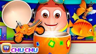 Kids Learn the Color Orange in a Ball Pit with Surprise Eggs - ChuChu TV Toddler Videos for Babies