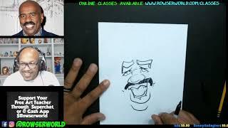 How to Draw An Easy Caricature of Steve Harvey