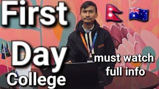 First day of college in Australia Sandy Gautam torrens university international students college day