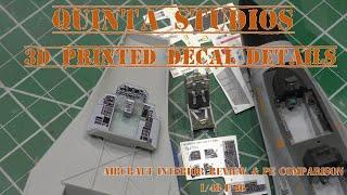 Quinta Studios 3D Decal Detail Aircraft Interior Set Review, & Color PE Comparison - 1/48 F-16