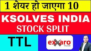 Ksolves Stock Split I Ksolves share stock split I Ksolves share news I TTL news I Exxaro tiles split