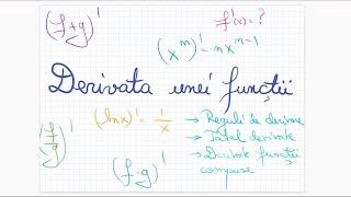 Derivata unei functii - Clasa a XI-a