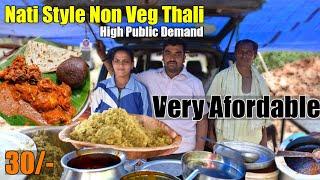 Hard Working Couple Sell Nati Style NonVeg Meals | 8 Variety NonVeg Food 30/- | Street Food India