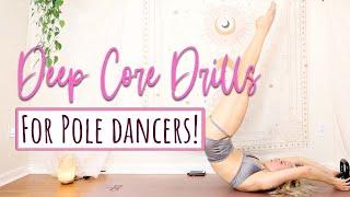 20 Minute Pole Dancer Core Workout /How to get better pole inverts /Activate your deep core muscles