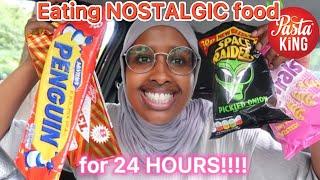 Eating NOSTALGIC FOOD for 24 HOURS!!!!