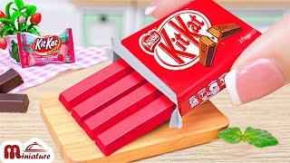 Making Miniature Kitkat Fudge Square Cake In My Mini Kitchen | ASMR Cooking Mini Food