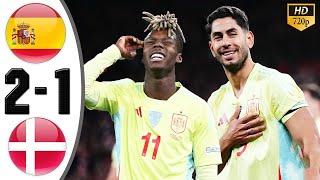 Spain vs Denmark 2-1 All Goals & highlights 2024 HD