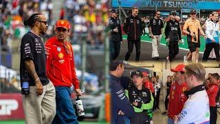 Charles Leclerc & Lewis Hamilton chilling together already | All F1 Drivers in Drivers Parade