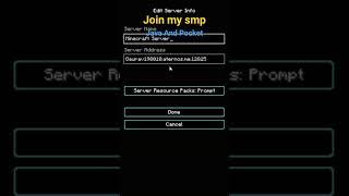 Minecraft Smp Java And pocket #shorts #smp