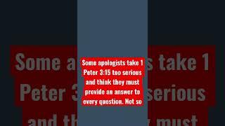 Answer Every Question or Give a Defense? #apologetics #jesus #resurrection #apologia #christianity