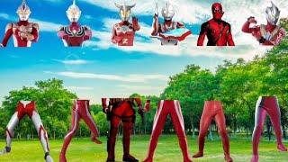 mencari dan Mencocokan Badan Ultraman dan Deadpool