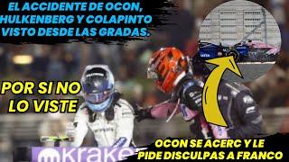 Lo que no Viste. El Choque de Ocon, Hulkenberg Y Colapinto visto desde las Gradas. F1 radio