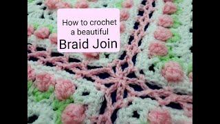 CROCHET BRAID JOIN.  ENHANCE YOUR PROJECT WITH  THIS BEAUTIFUL DESIGN.