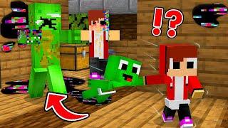 How Baby Mikey & JJ Escape from GLITCH Maizen Family in Minecraft challenge (Maizen Mizen Mazien)