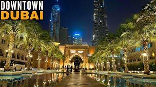 [4K] Downtown Dubai Complete Night Walk 2022 | Dubai Tourist Attraction