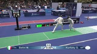 2023 243 T32 12 F F Individual Milano ITA WCH GREEN KURITZKY ISR vs BATINI ITA