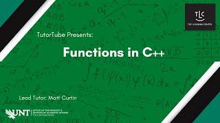 TutorTube: Functions in C++